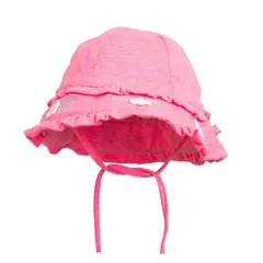 PILLIN - Gorro Chambray Y Fluor Algodón Verano Niña Fucsia - Fucsia