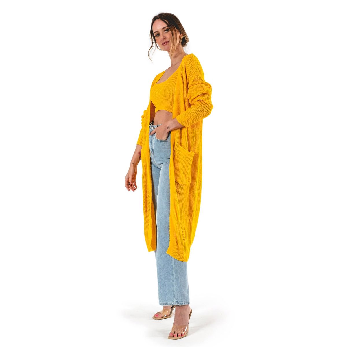 GUINDA - Tapado largo de hilo GUINDA Segel