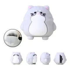 GENERICO - Saca Punta De Silicona Sacapuntas Gato Kawai GRIS Cute