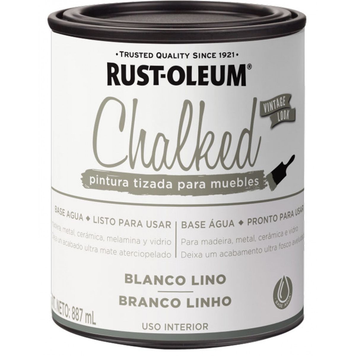 GENERICO - Pintura tizada blanco lino 887m Chalked base agua Rust Oleum