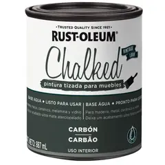 RUST OLEUM - Pintura tizada gris carbón 887ml Chalked Mimbral