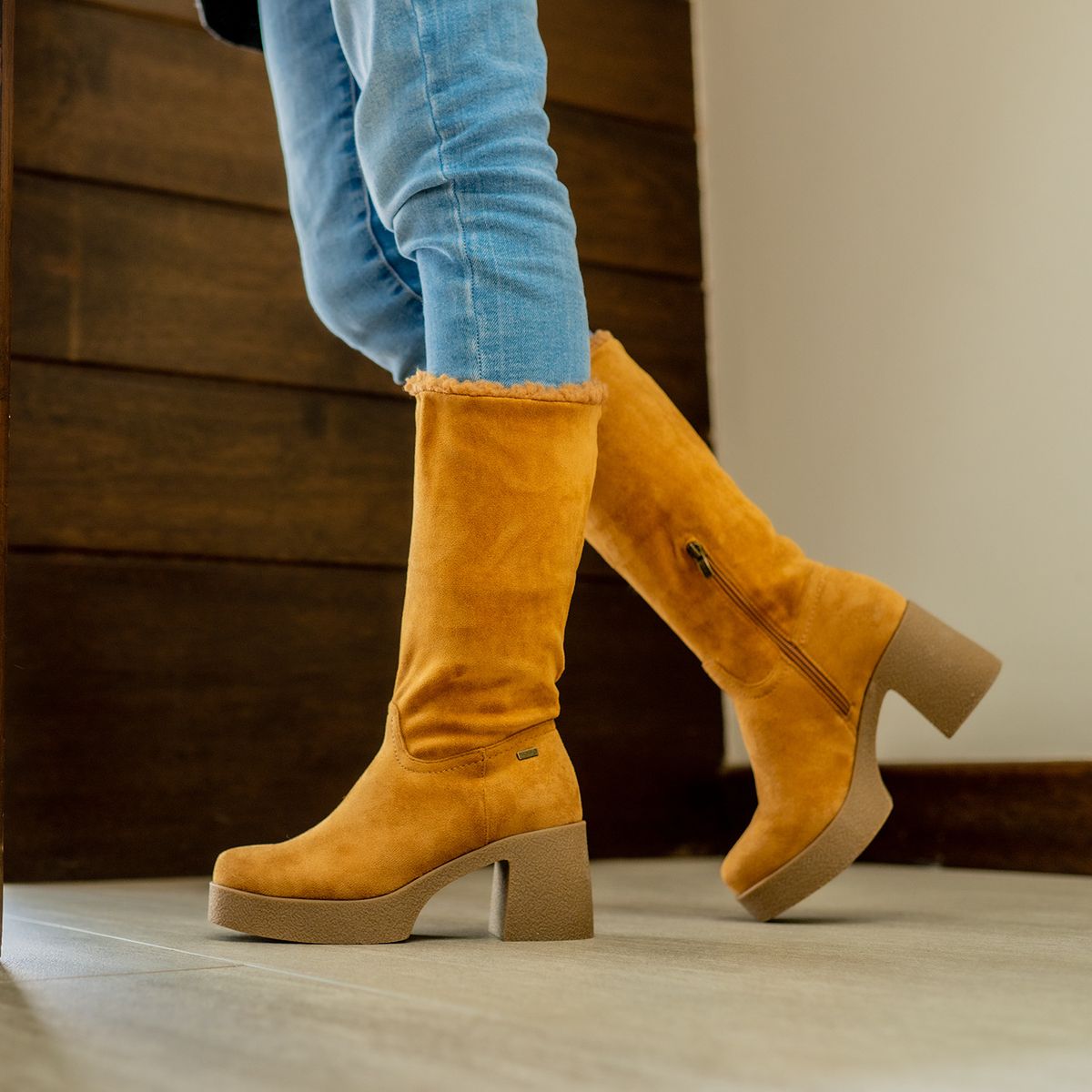 AZALEIA - Bota Mujer Hermosa Cognac AZALEIA