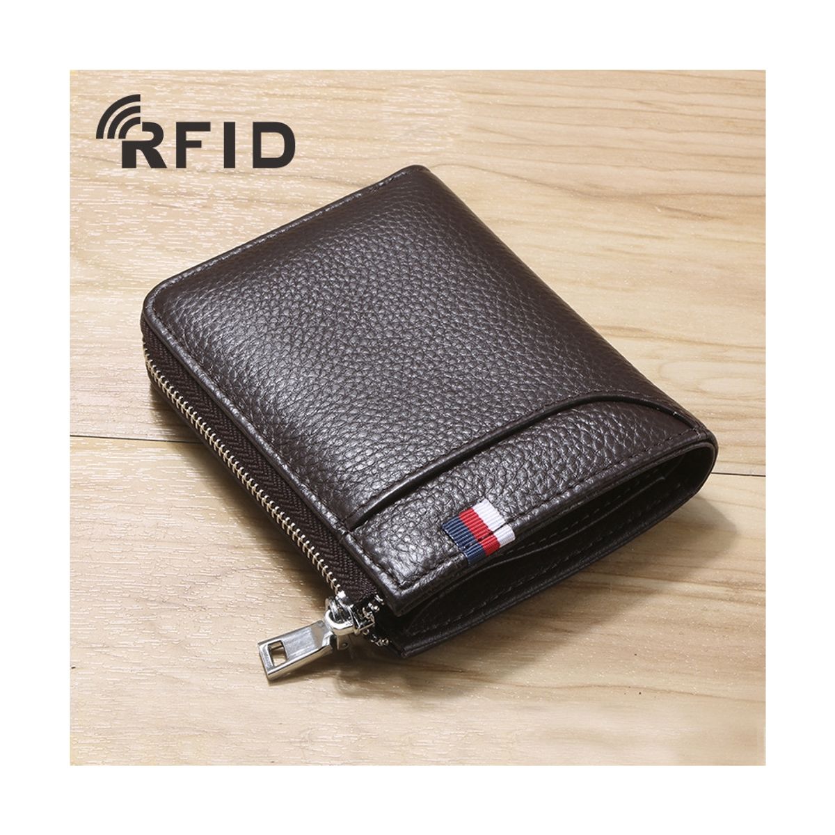 ZG STORE - Billetera Rfid Hombre Mujer Cuero Genuino Tarjetero Anticlonación