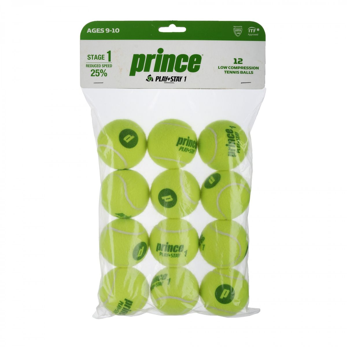 PRINCE - PELOTA DE TENIS PRINCE PLAY&STAY STAGE 1 X12