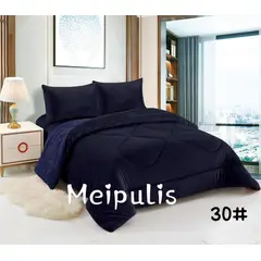 GENERICO - Cubrecama de Invierno Plush con Chiporro 2 Plaza Azul Marino