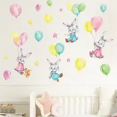 MY MOMI - Conejos y globos - Vinilo sticker pared