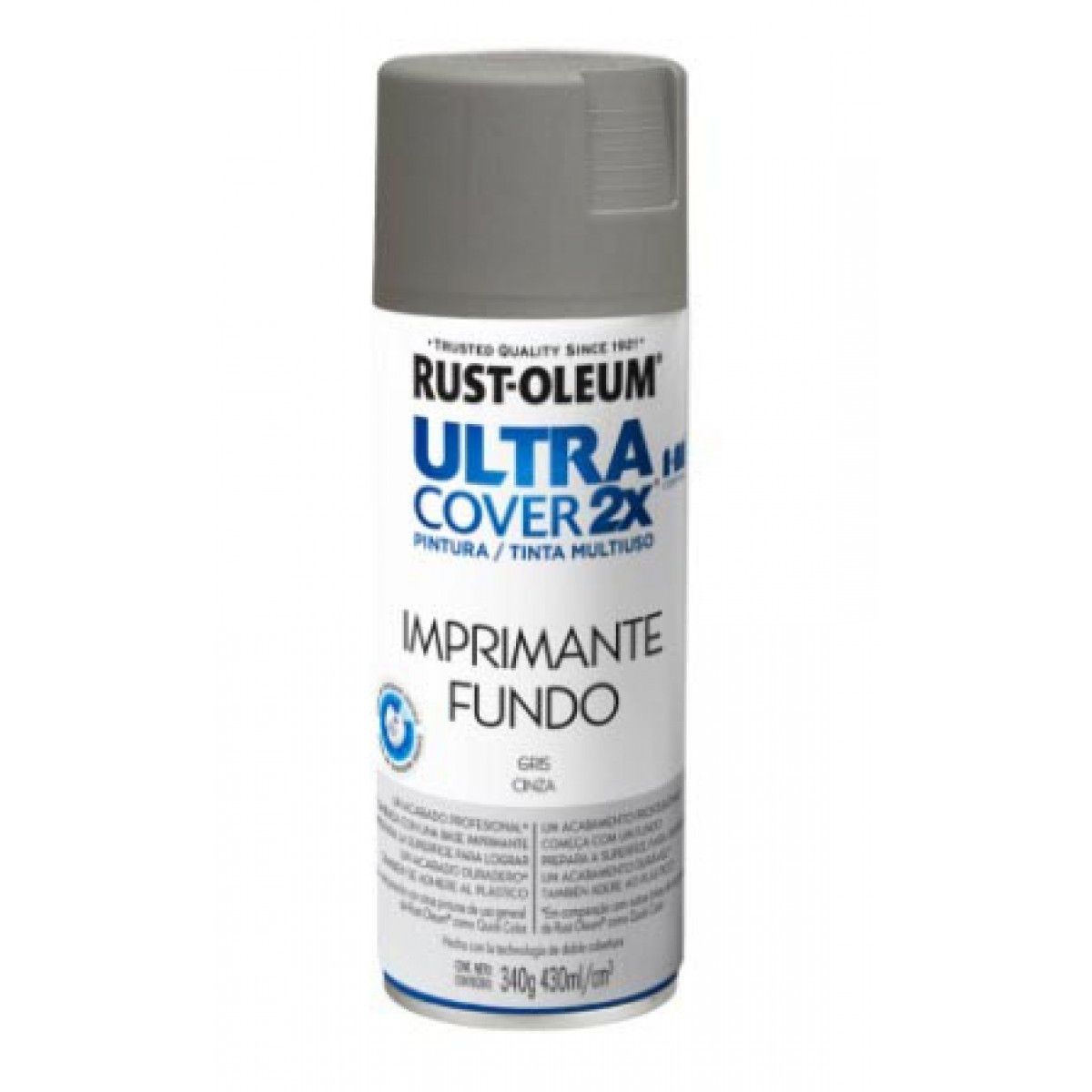 RUST OLEUM - Pintura en spray imprimante gris mate 340gr 2x Rust Oleum