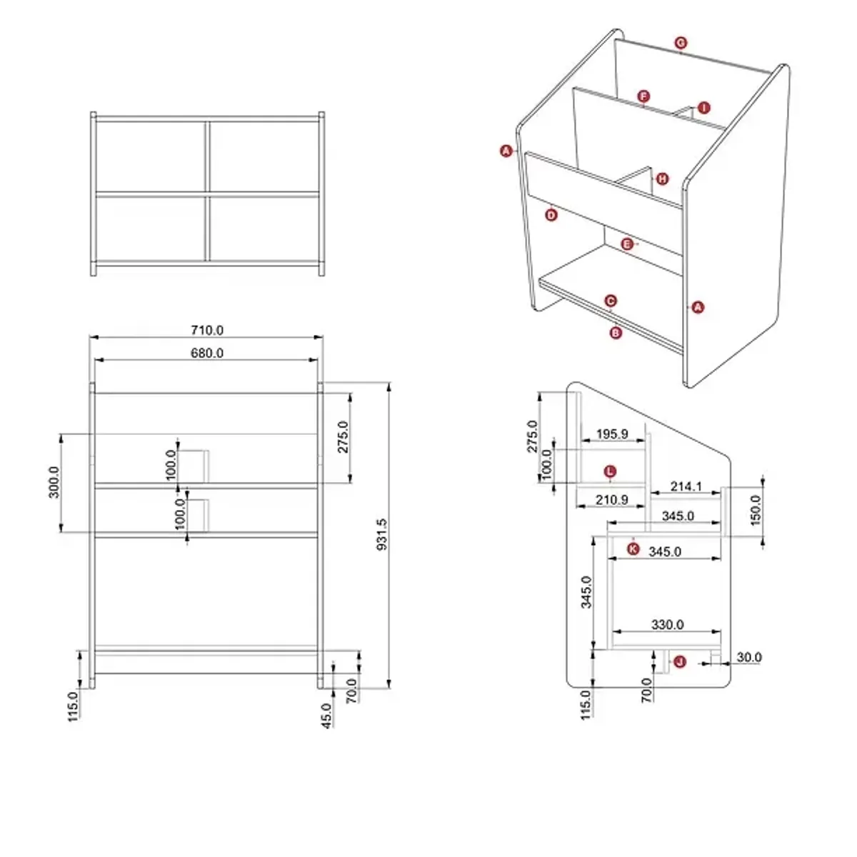ENTORNO ESTUDIOS - Mueble Rack Vinilos - Monic I Encina