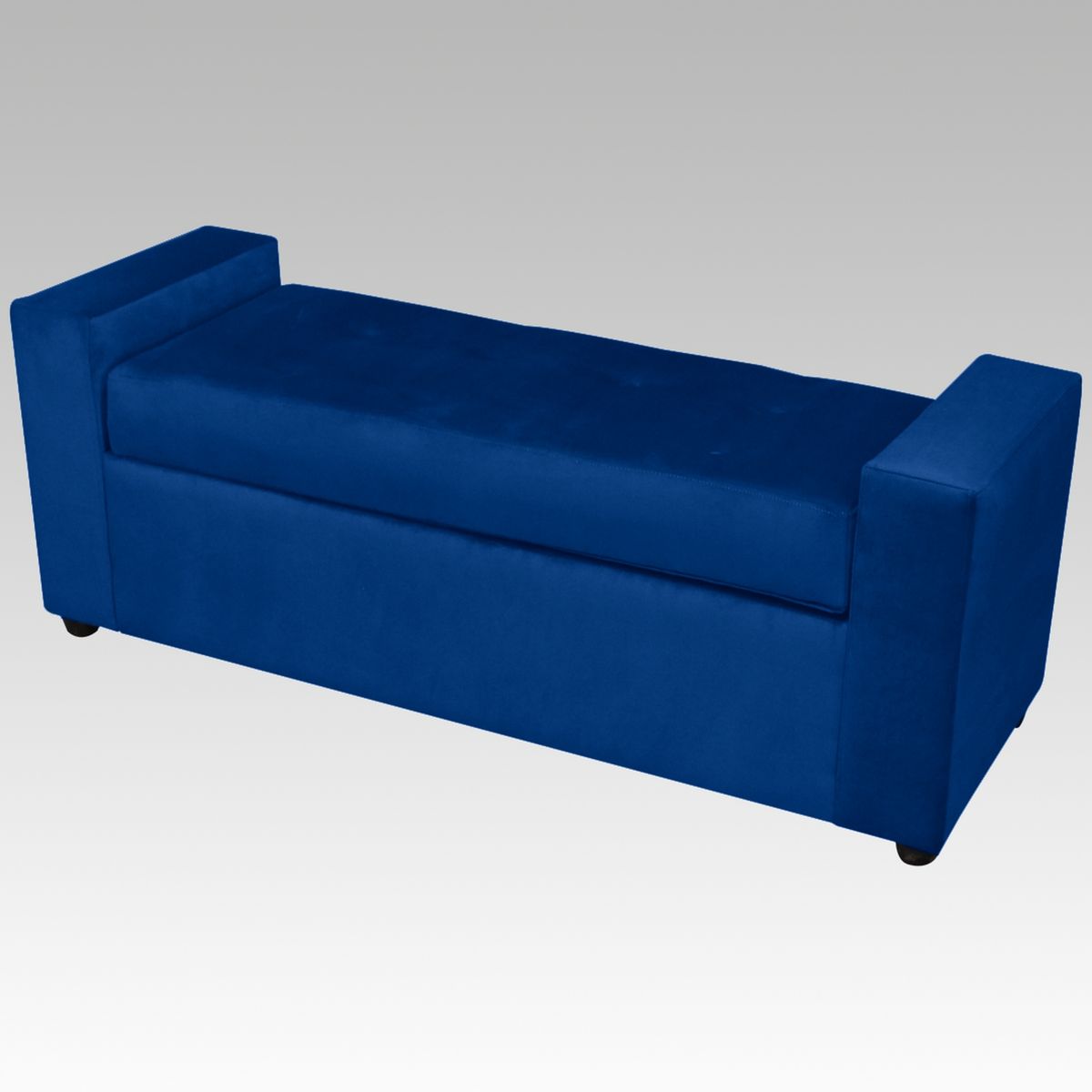 GENERICO - Banqueta Baúl 8 Botones Vigo - Azul