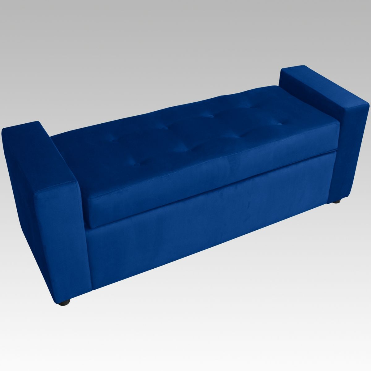 GENERICO - Banqueta Baúl 8 Botones Vigo - Azul