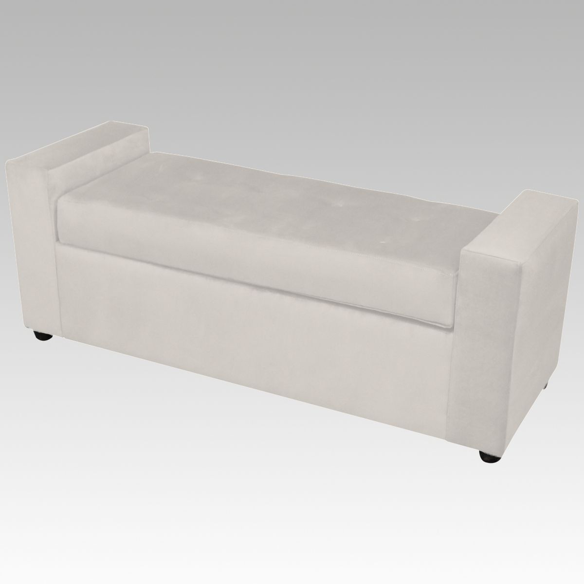 GENERICO - Banqueta Baúl 8 Botones Vigo - Blanco