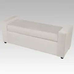 GENERICO - Banqueta Baúl 8 Botones Vigo - Blanco