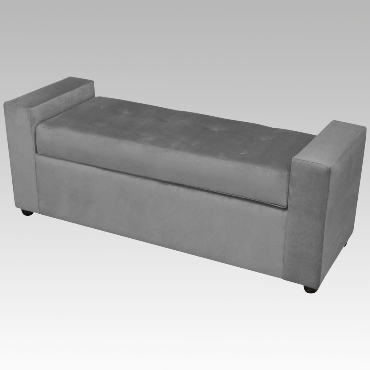 GENERICO - Banqueta Baúl 8 Botones Vigo - Gris