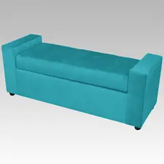 GENERICO - Banqueta Baúl 8 Botones Vigo - Turquesa