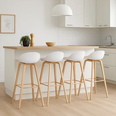 Imagen 2 del producto Pack de 4 Taburetes Nordic - Blanco