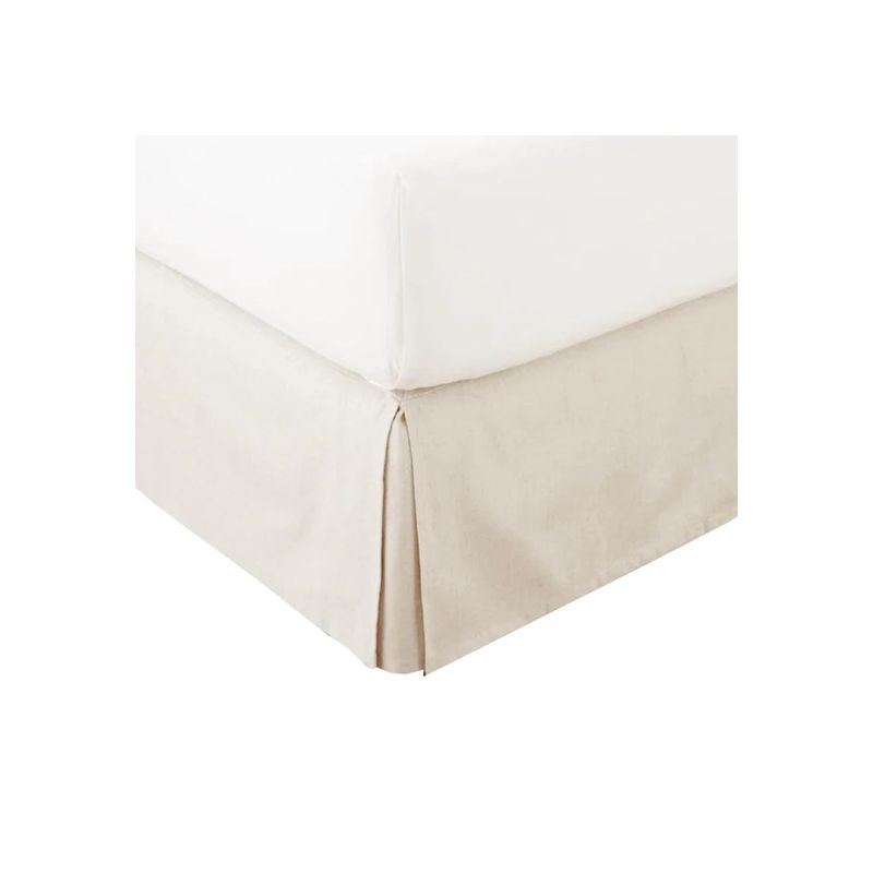 FELTREX - Faldon Cama King 132 Hilos Color Ivory ETIQUETA BLANCA