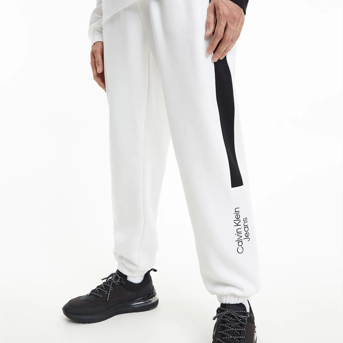 CALVIN KLEIN - Joggers Stacked Colorblock Blanco Calvin Klein