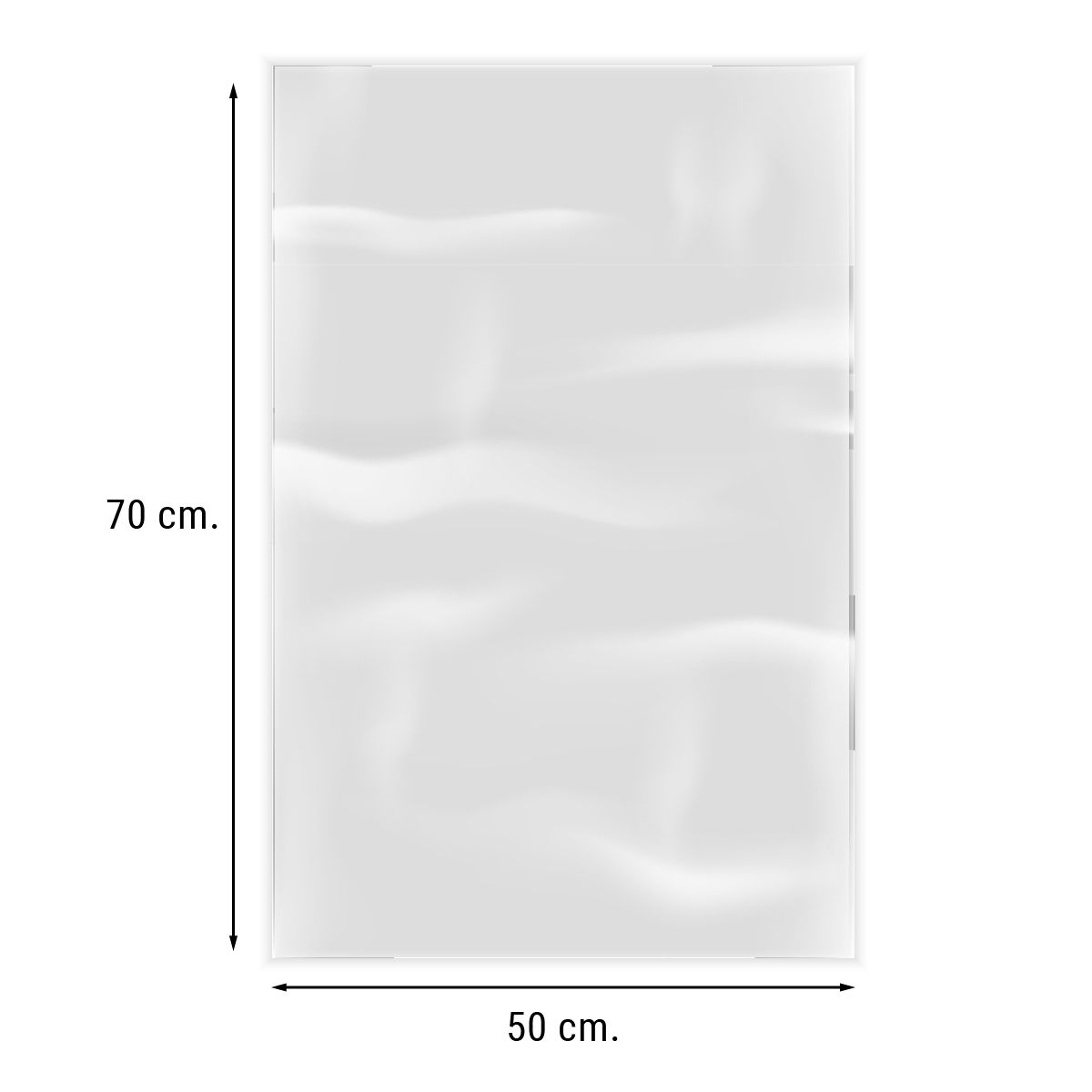 GENERICO - Bolsas Plásticas Transparentes Polietileno 50x70 cm 100 unds