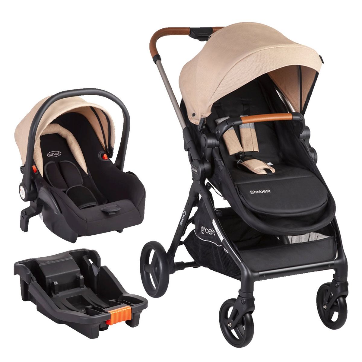 BEBESIT - Coche Travel System Mars LX Beige Bebesit