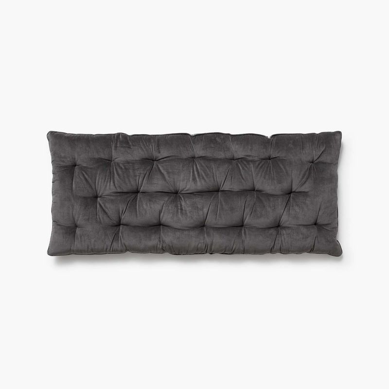 CALMA HOUSE - Respaldo de cama acolchado Velur 90x60 Negro Calma House