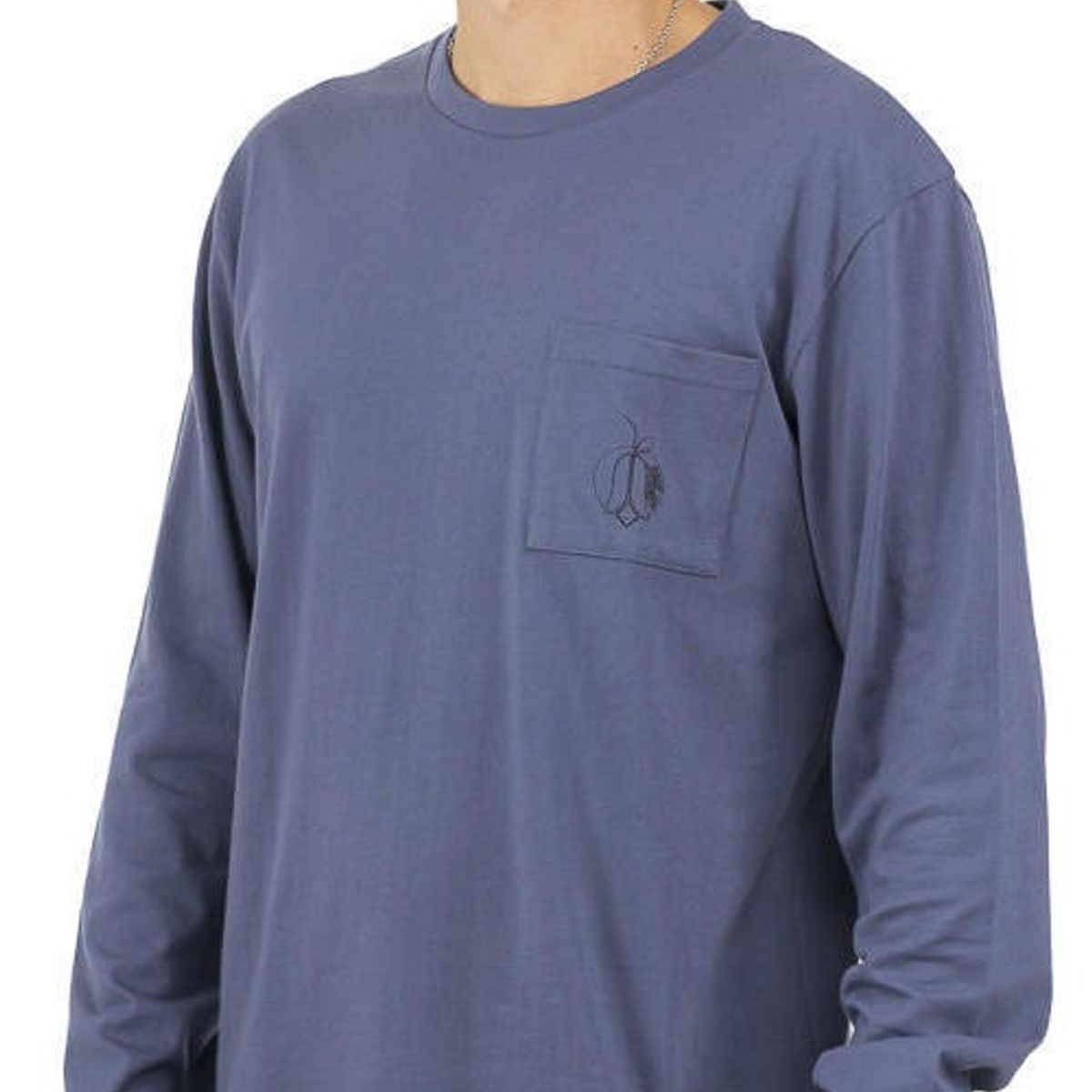 KIVUL - Polera Copihue Manga Larga Azul KIVUL