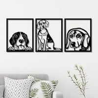 Cuadro Decorativo Artesanal PERRO BEAGLE en madera Mdf