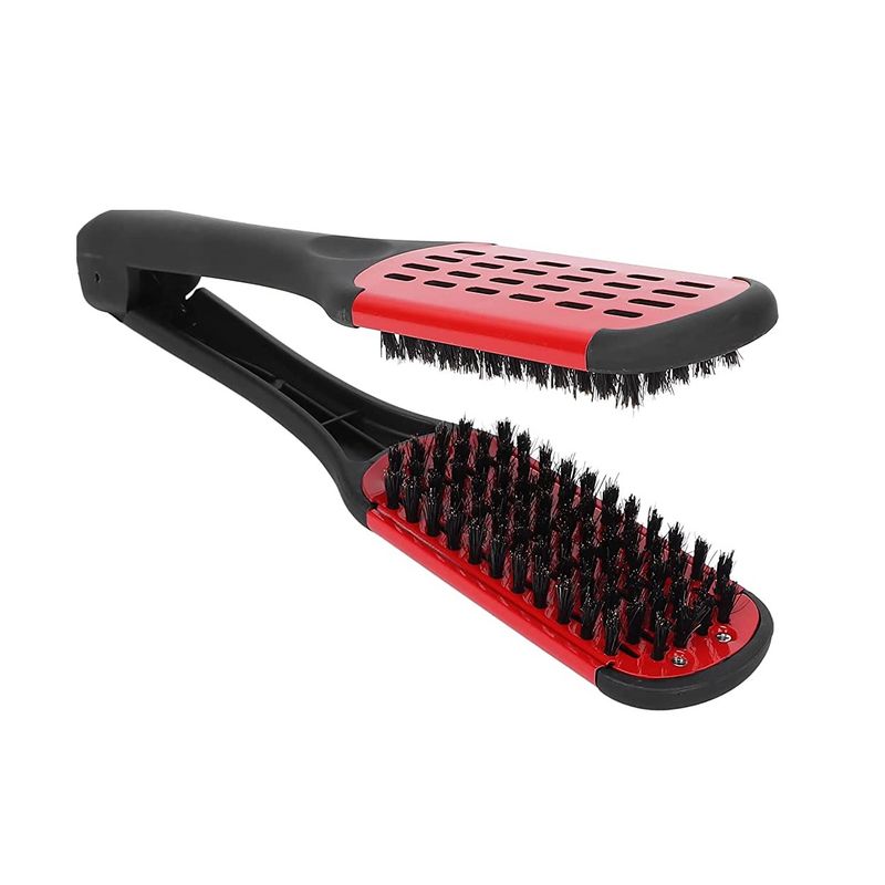 MAXCARE - Cepillo De Pinza De Pelo Doble Cara Para Alisar Cabello