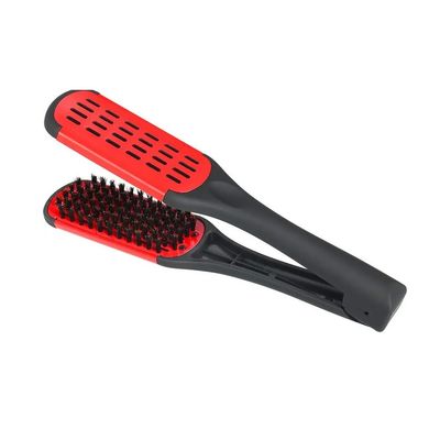 Imagen 2 del producto Cepillo De Pinza De Pelo Doble Cara Para Alisar Cabello Rojo