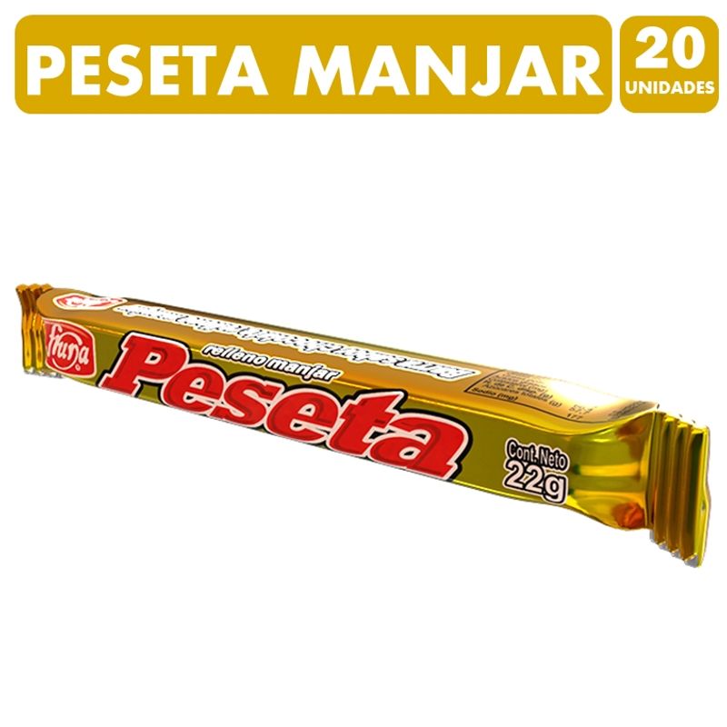 GENERICO - Peseta Con Relleno Manjar - Fruna (Bolsa Con 20 Uni)