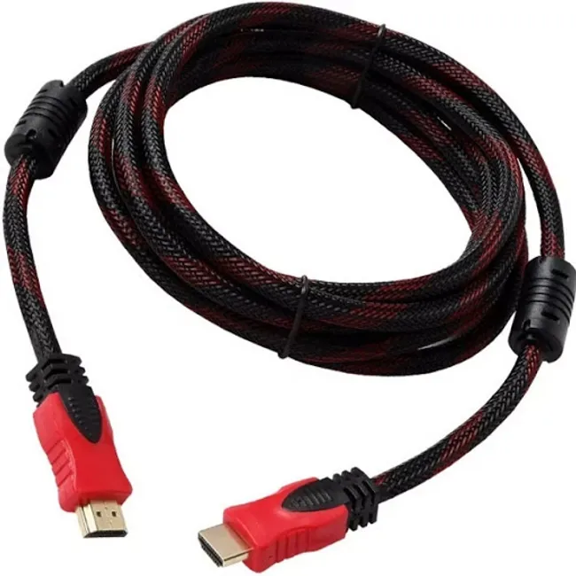 GENERICO - Cable Hdmi 5 metros Full HD 4K Negro y Rojo