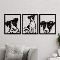 Cuadro Decorativo Figura perro Jack Russell en madera Mdf 3mm