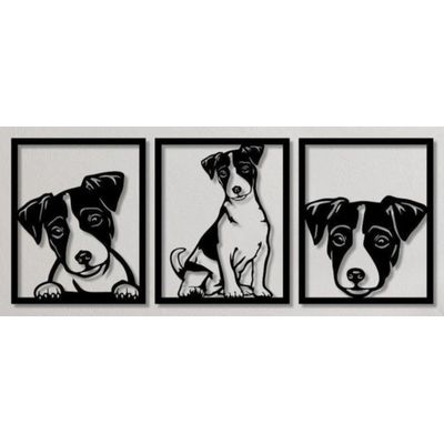Imagen 2 del producto Cuadro Decorativo Figura perro Jack Russell en madera Mdf 3mm