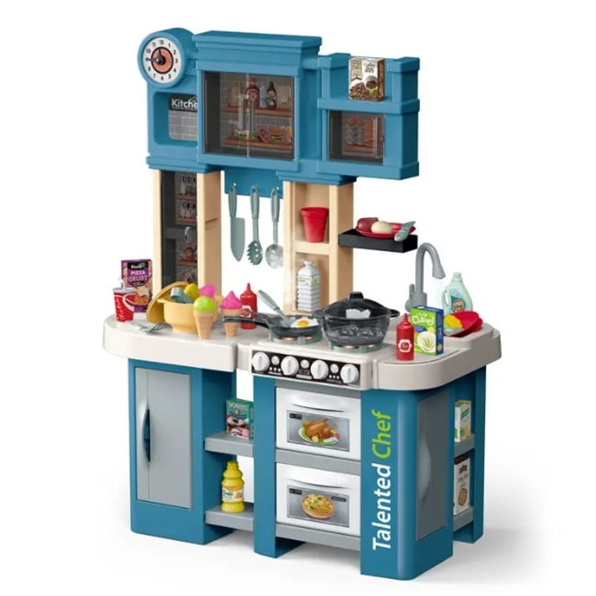 GENERICO - Cocina de Juguetes con sonidos deluxe azul