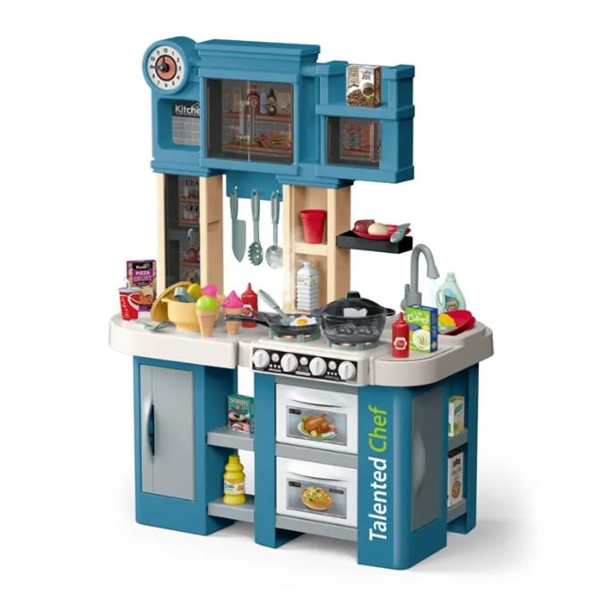 GENERICO - Cocina de Juguetes con sonidos deluxe azul