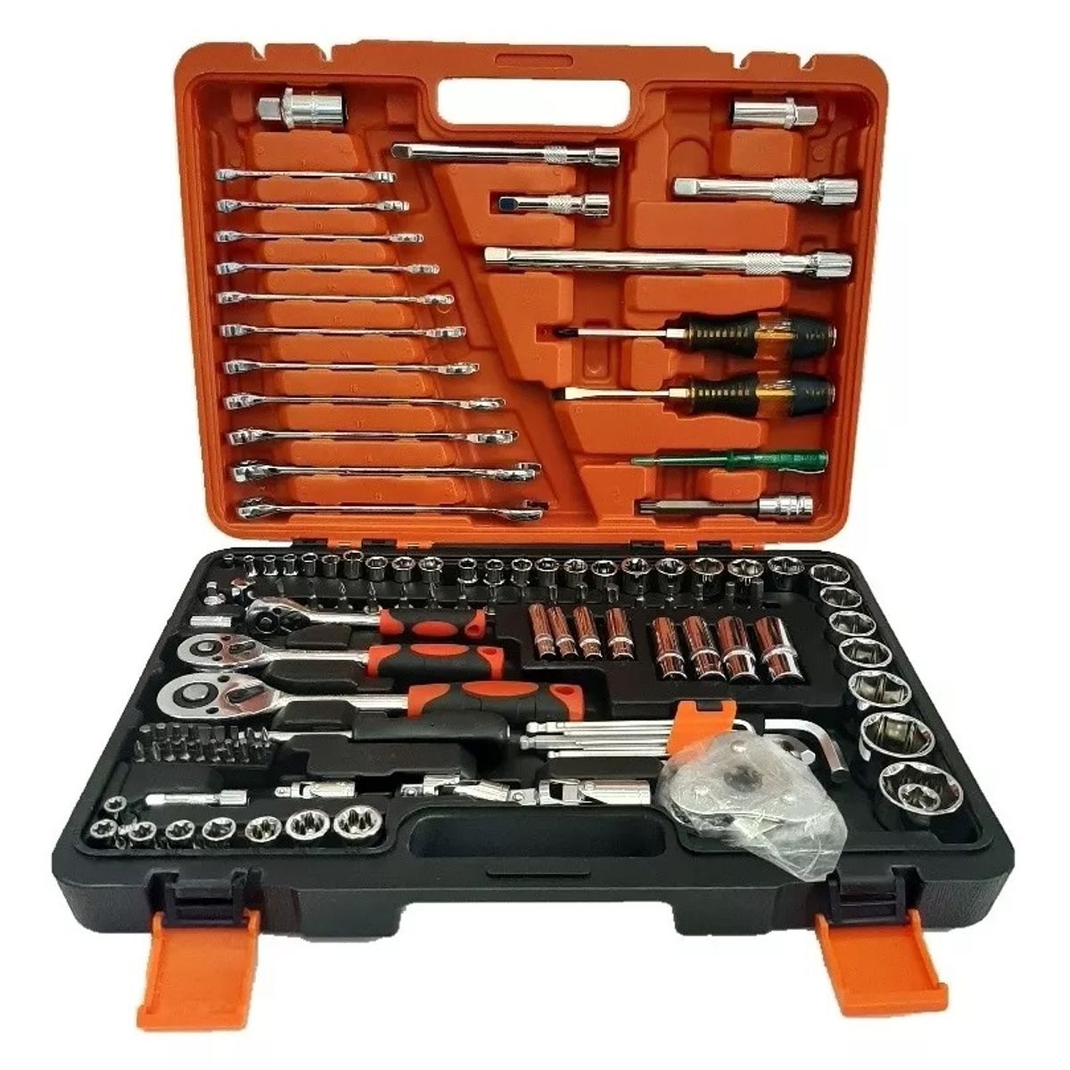 GENERICO - Caja Herramienta dados Llaves punta corona 121 piezas.