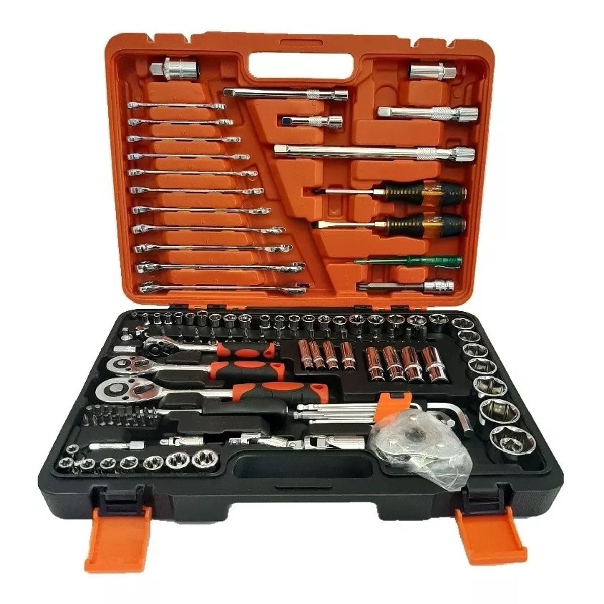 GENERICO - Caja Herramienta dados Llaves punta corona 121 piezas.