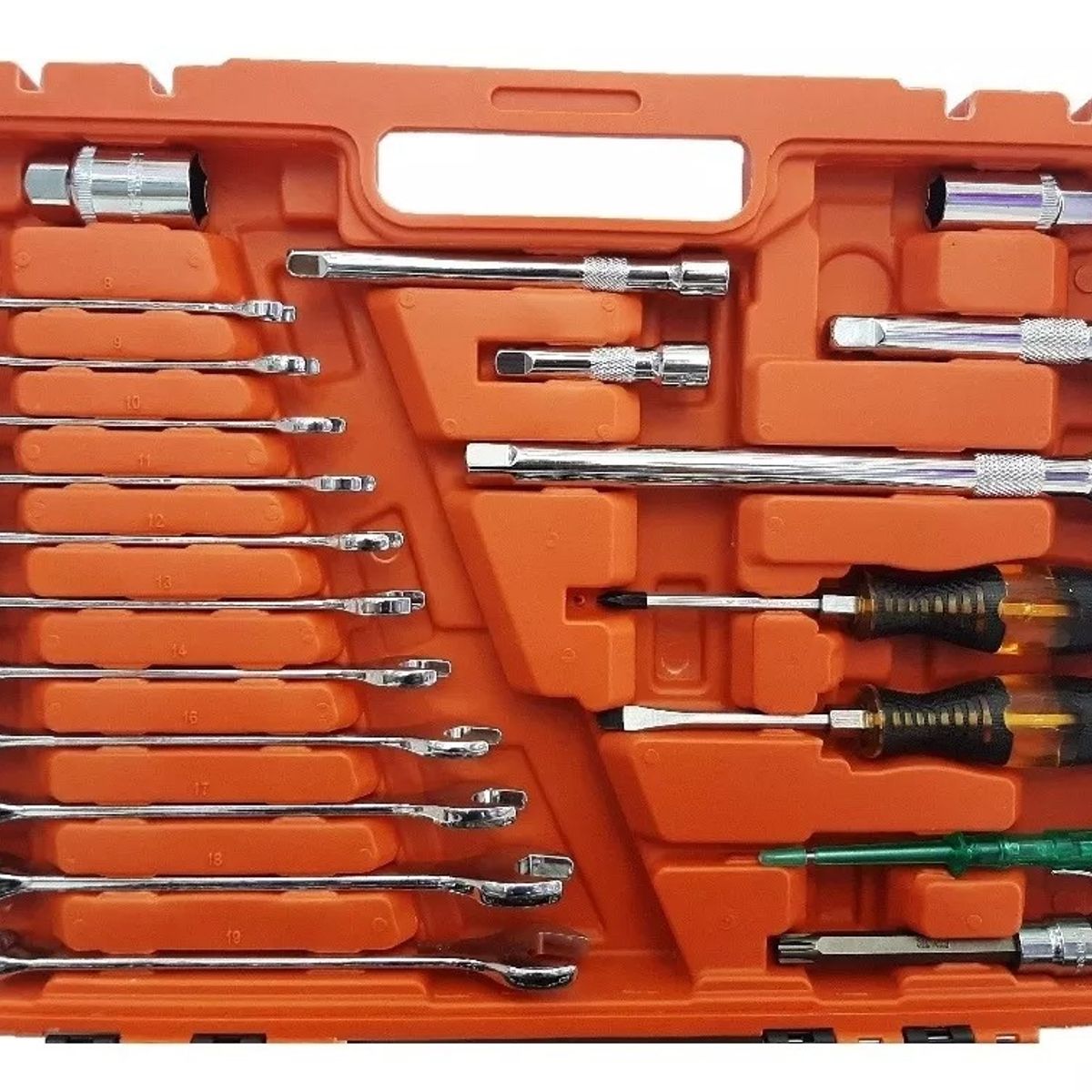 GENERICO - Caja Herramienta dados Llaves punta corona 121 piezas.