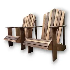 TAIKKEE - SILLON ADIRONDACK COLOR TONOS MADERA DECAPADOS