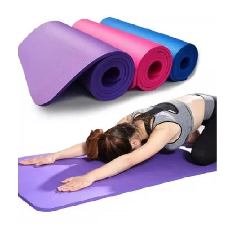 LISM - Colchoneta Mat Yoga Espesor 10mm Pilates 237062 Negro