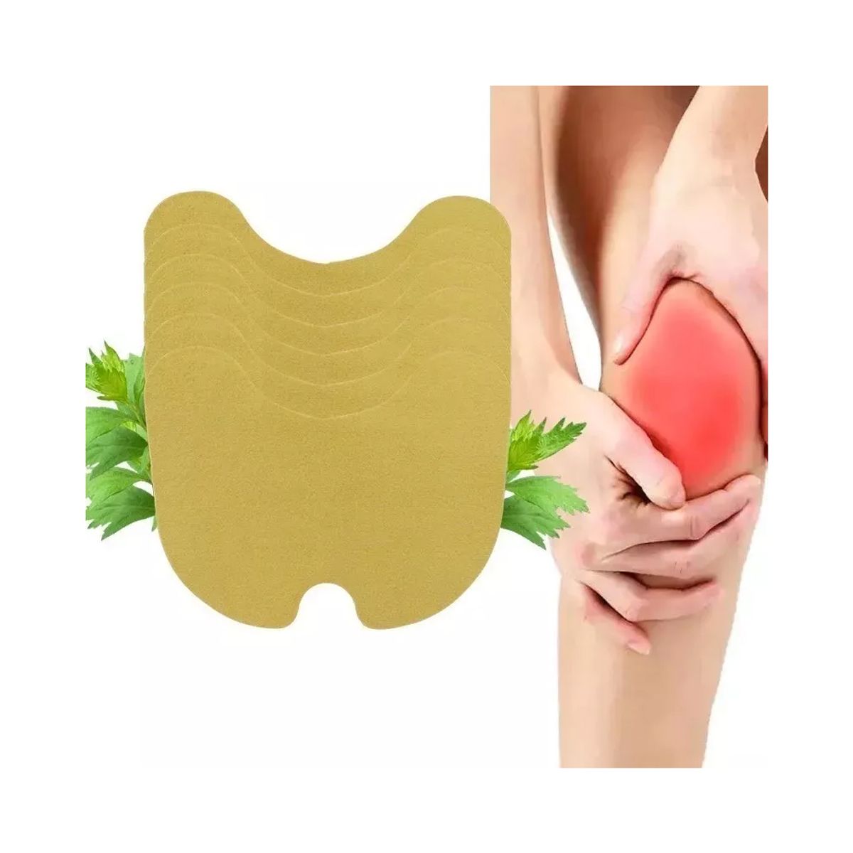 GENERICO - 10 Parches Aliviar Calmar Eliminar Dolor Rodilla De Ajenjo