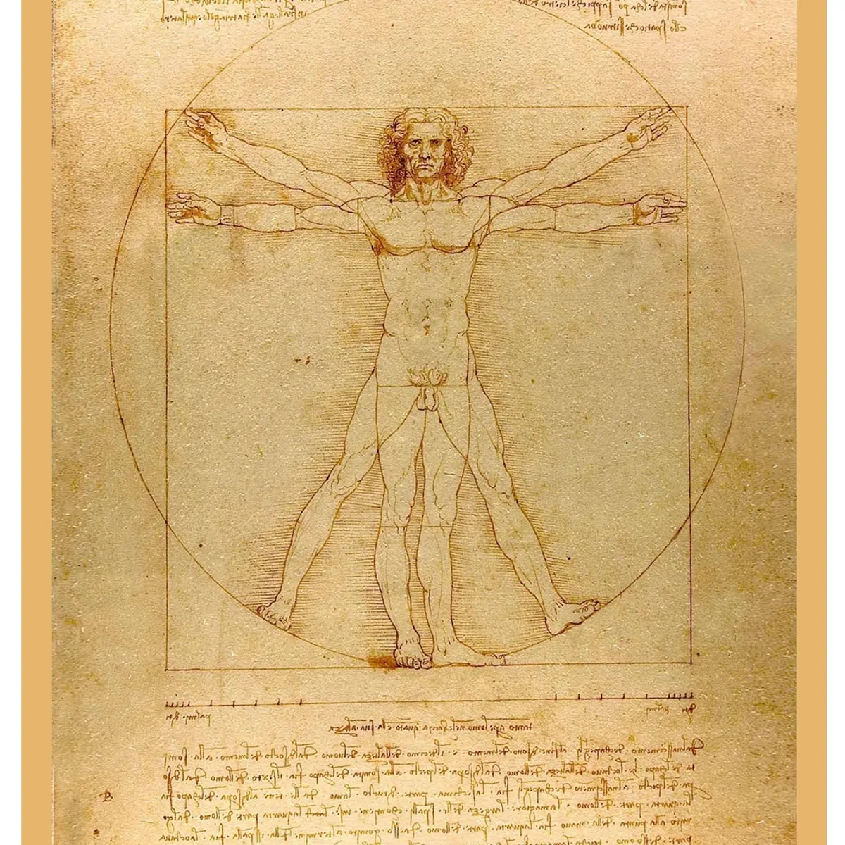 GENERICO - Cuadros 50x70 El Hombre Del Vitruvio