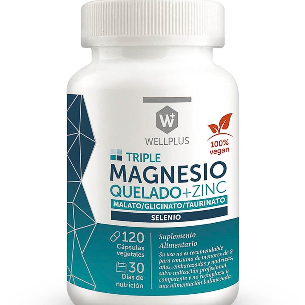 WELLPLUS - Triple Magnesio Quelado + Zinc 120 cápsulas
