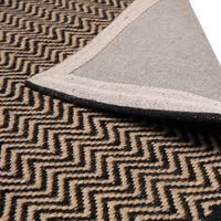 Alfombra Yute Chevron 170x240 Negro Form