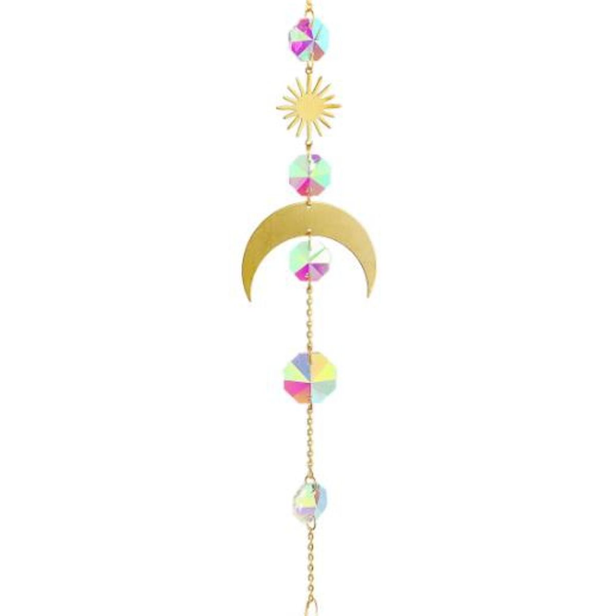 KUANGYE - Atrapasol Arco Iris Luna Colgante Cristal