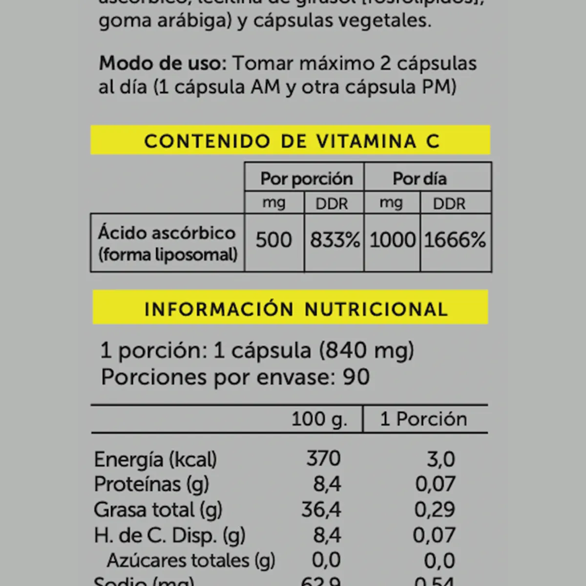 WELLPLUS - Vitamina C Plus LIPOSOMAL 90 cápsulas