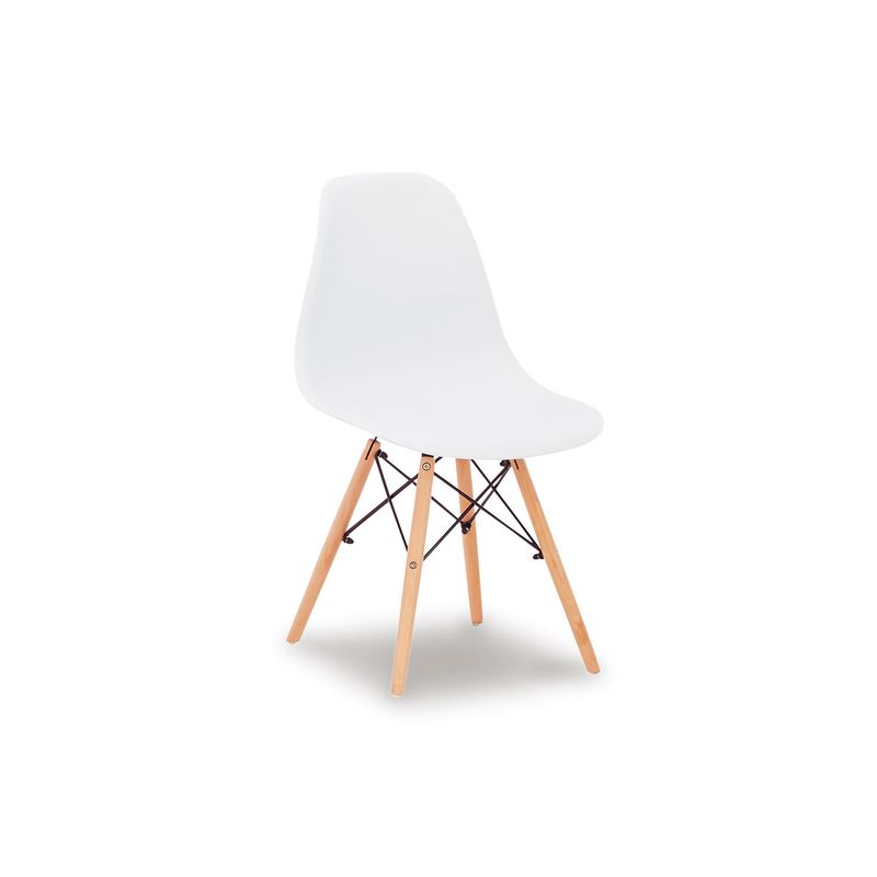 ASHLEY - Pack 4 sillas comedor Jaspeni blanco