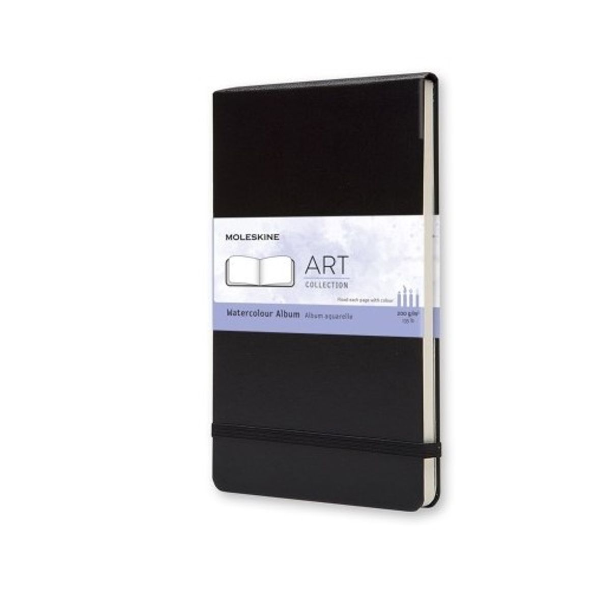 MOLESKINE - Art - Álbum acuarela - T. Dura - Large - Negro