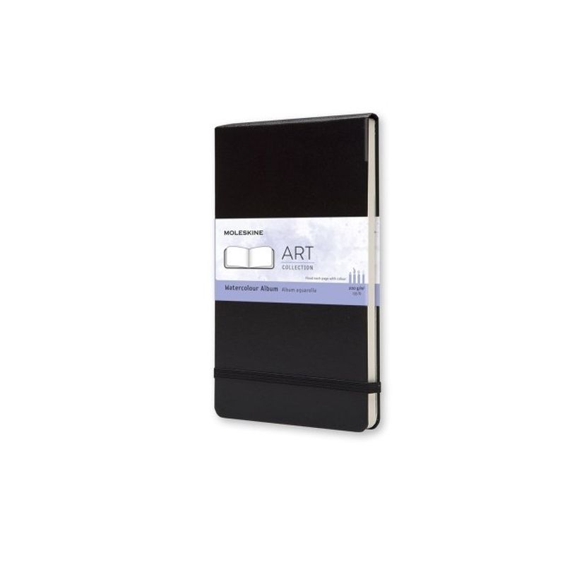 MOLESKINE - Art - Álbum acuarela - T. Dura - Large - Negro