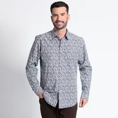 KOTTING - Camisa Fantasía Estampada Sport Manga Larga Slim Fit