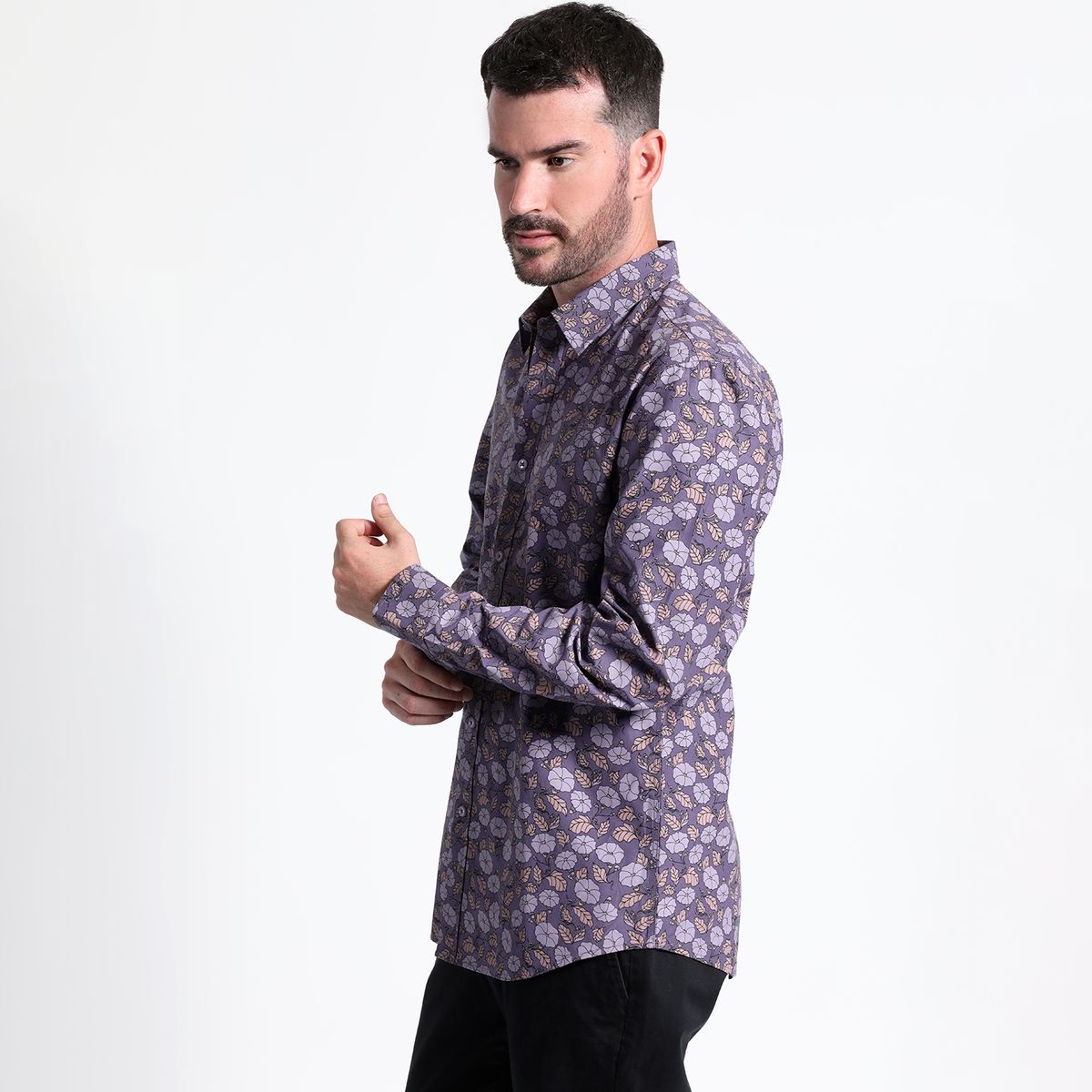 KOTTING - Camisa Fantasía Estampada Sport Manga Larga Slim Fit KOTTING